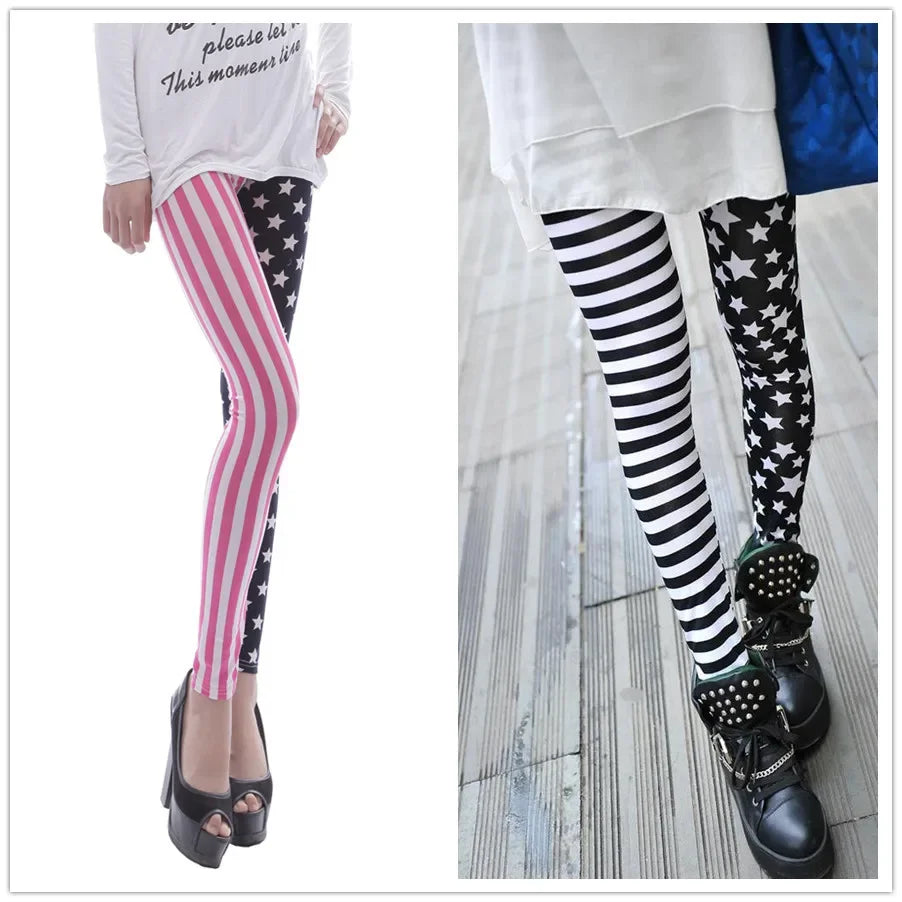 Elastic Stripe Star Print Cropped Trouser - Palm and Thread