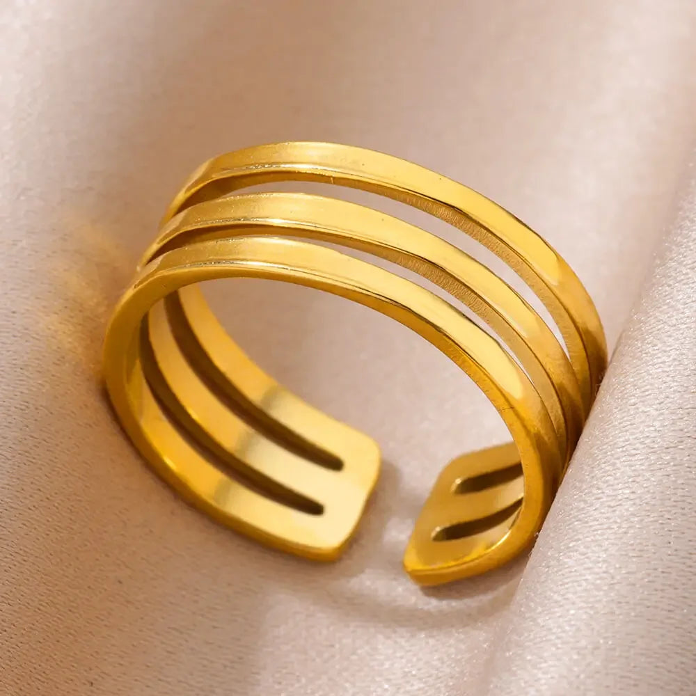 Stainless Steel Angel Feather Ring - Palm and Thread