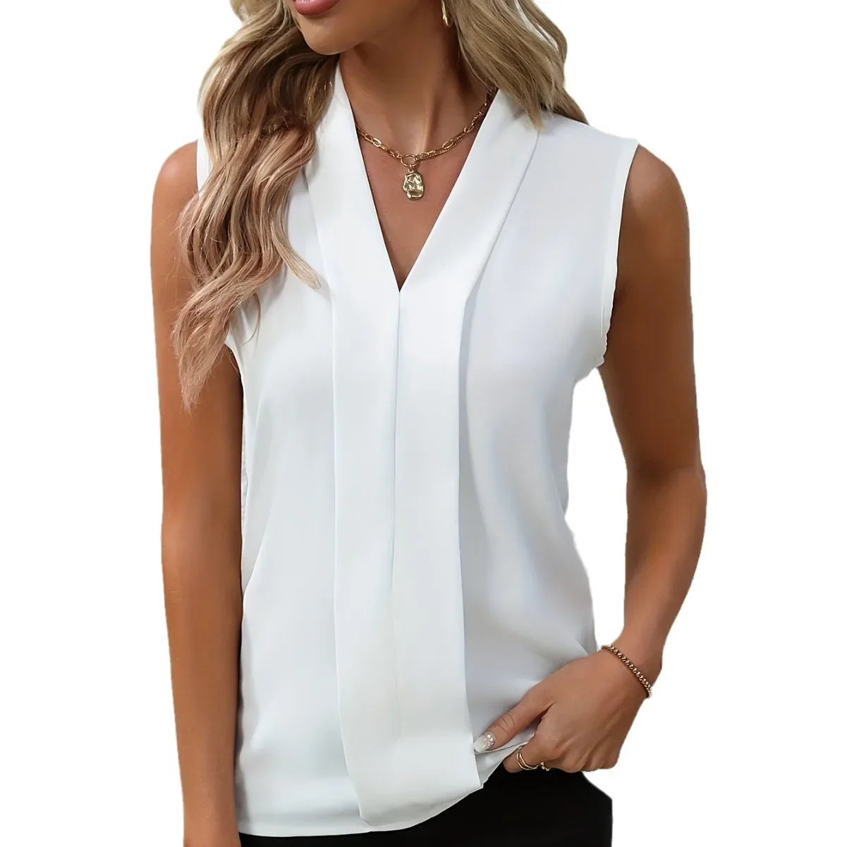 Loose Sleeveless Blouse - Palm and Thread