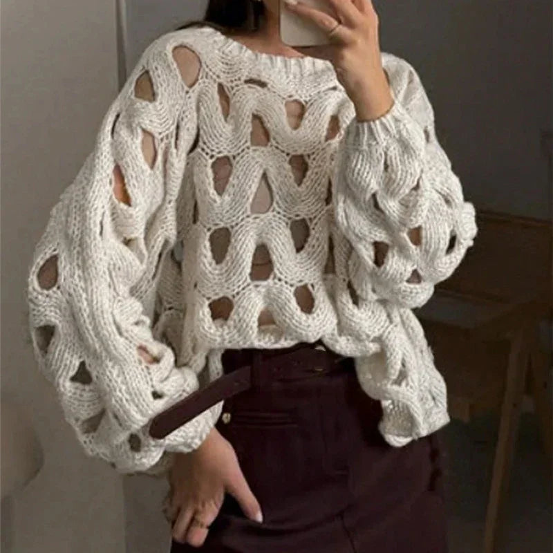 Hollow Out Resort Blouse - Palm and Thread