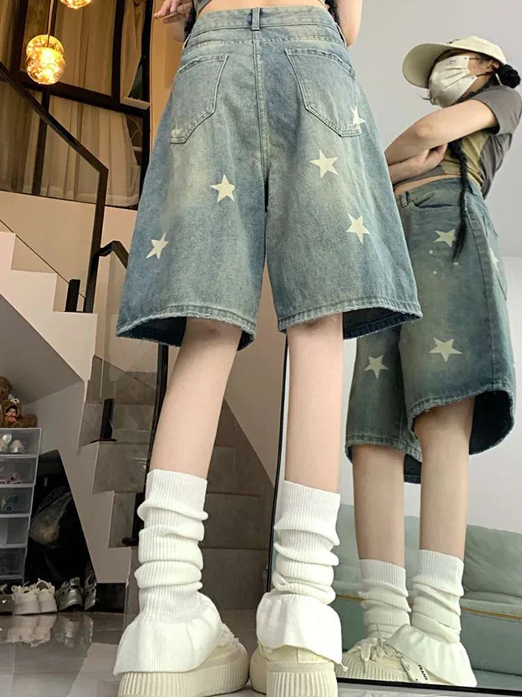 High Waist Retro Washed Wide Leg Jean - Palm and Thread