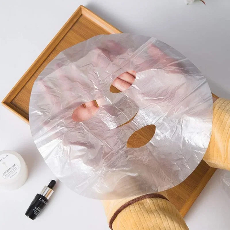 Disposable Plastic Film Full Face Cleaner Mask - Palm and Thread