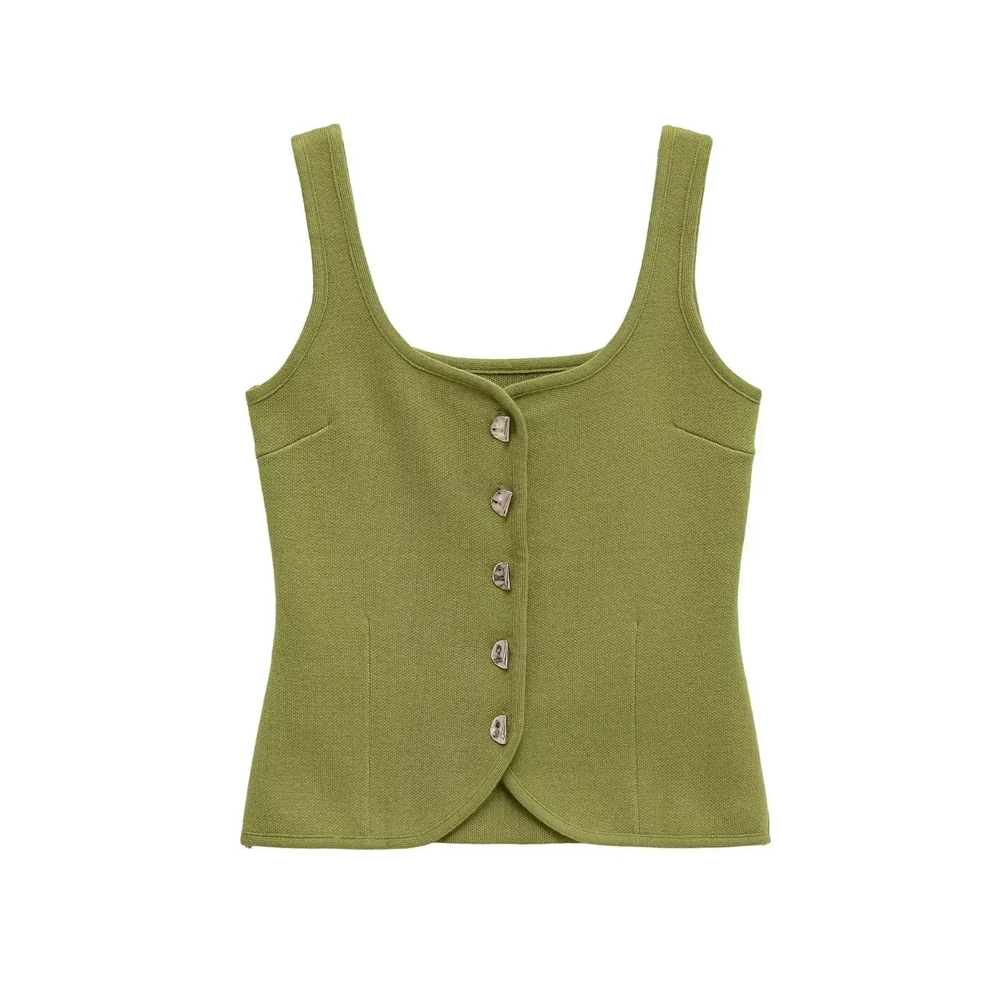 Knitted Vest Sweater Sleeveless Crop - Palm and Thread