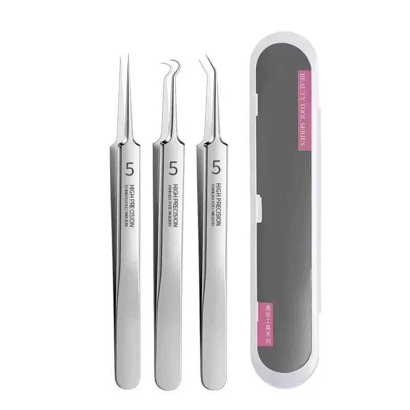 Stainless Steel Clip Pimples Tweezer Blackhead Remover - Palm and Thread
