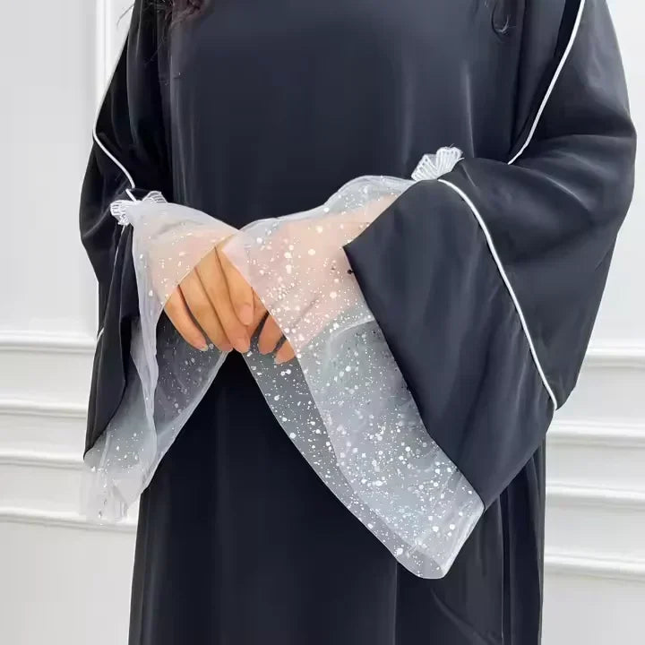 Lace Evening Party Abaya - Palm and Thread