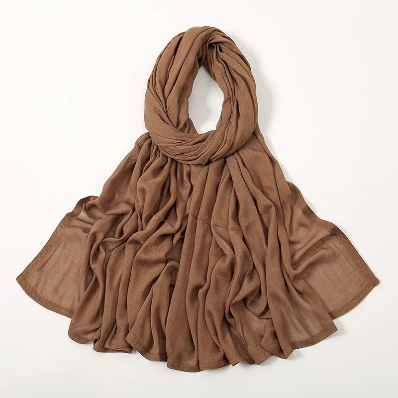 Thin Plain Shawl Soft Viscose Rayon Headscarf - Palm and Thread