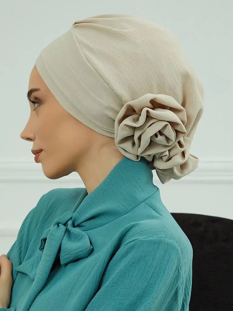 Plain Instant Turban Hat Inner Hijab - Palm and Thread