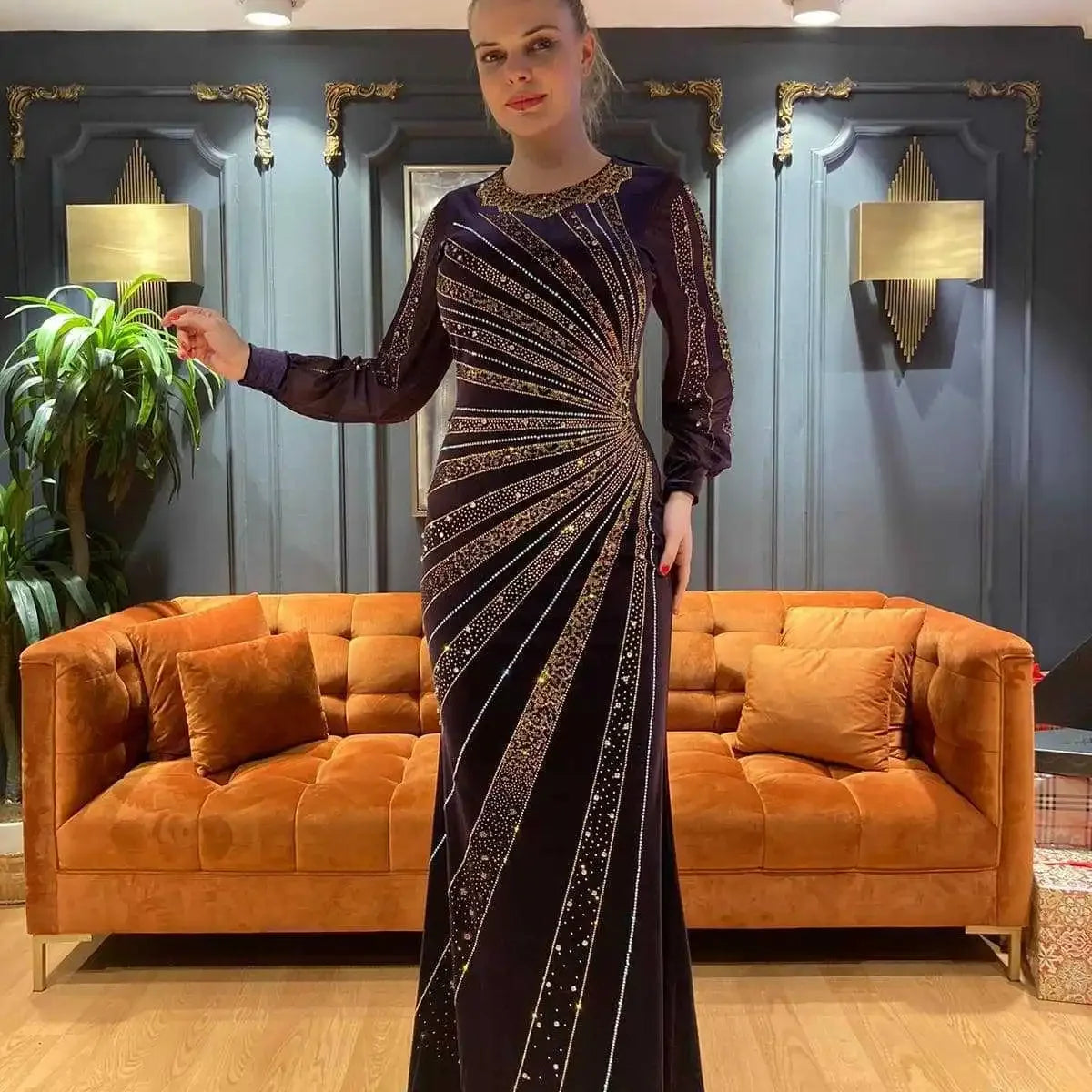 Noble Diamond Robe Dress - Palm and Thread