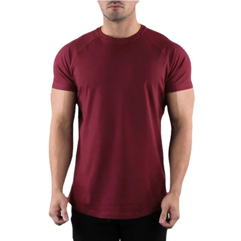 Plain Cotton Breathable Fitness T-shirt - Palm and Thread
