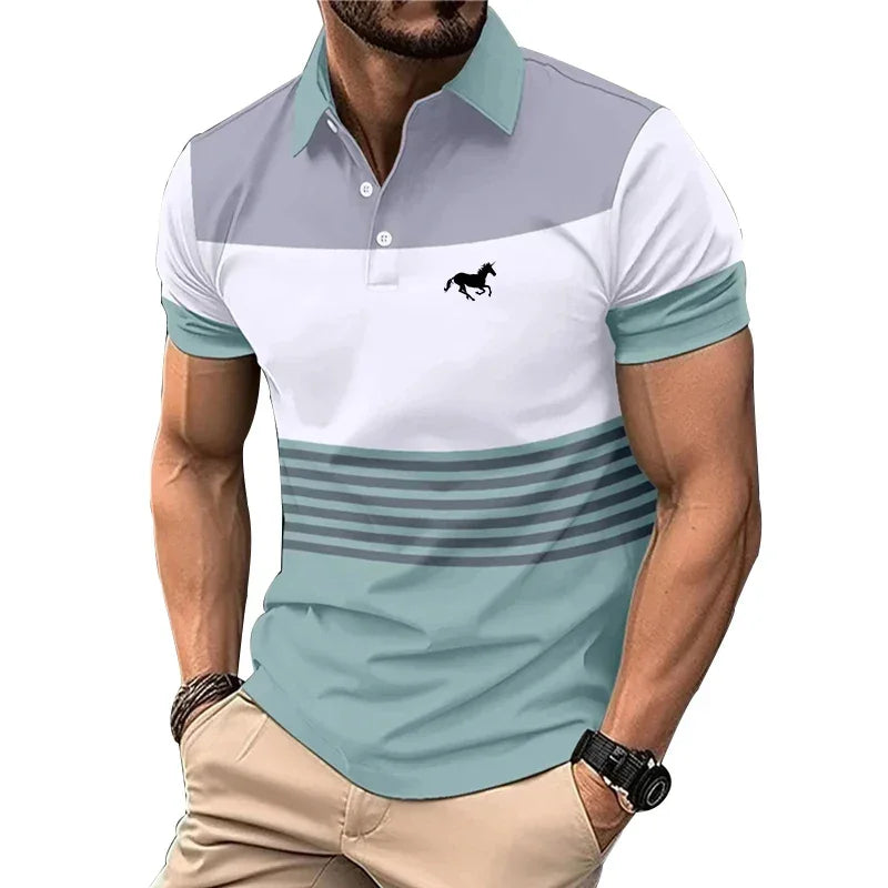 Logo Print Polo Shirt - Palm and Thread
