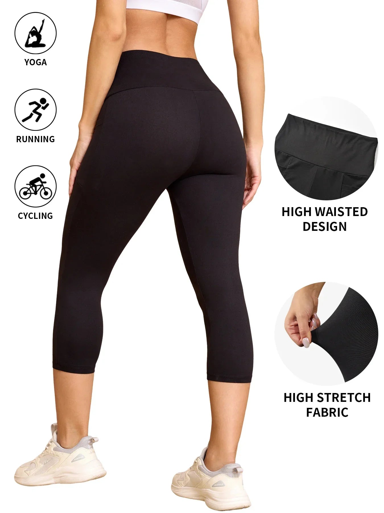 High Waisted capri pant - Palm and Thread