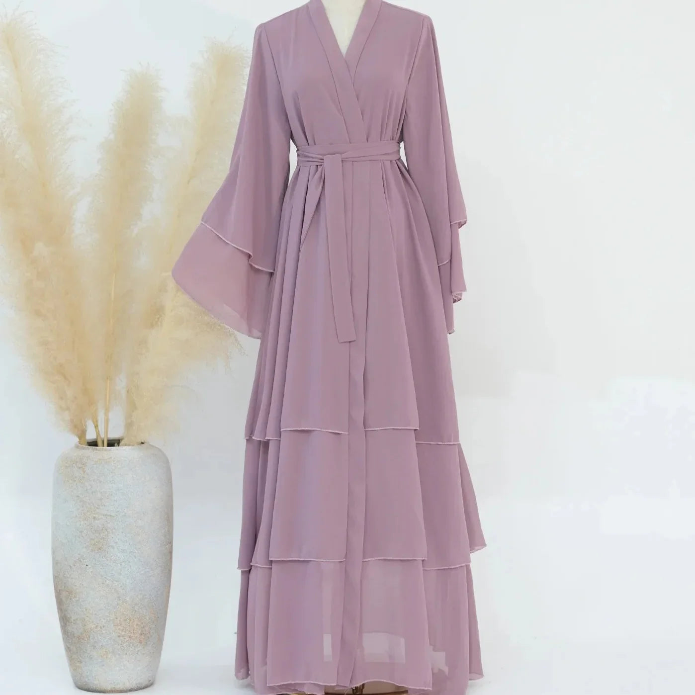 Modest Coat Open Abaya Dress - Palm and Thread