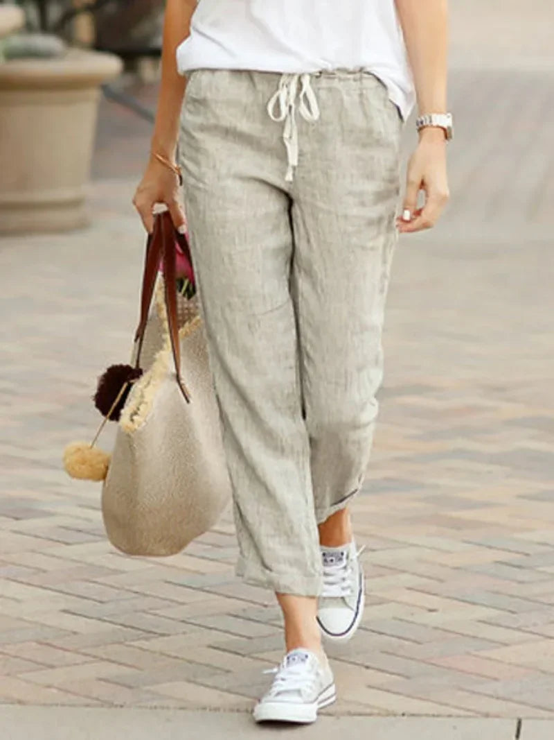 Elegant Solid Slimple Pant - Palm and Thread