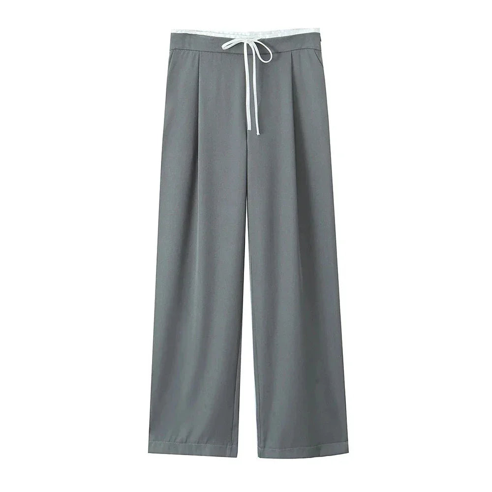 Double Waistband Wide Leg Pant - Palm and Thread