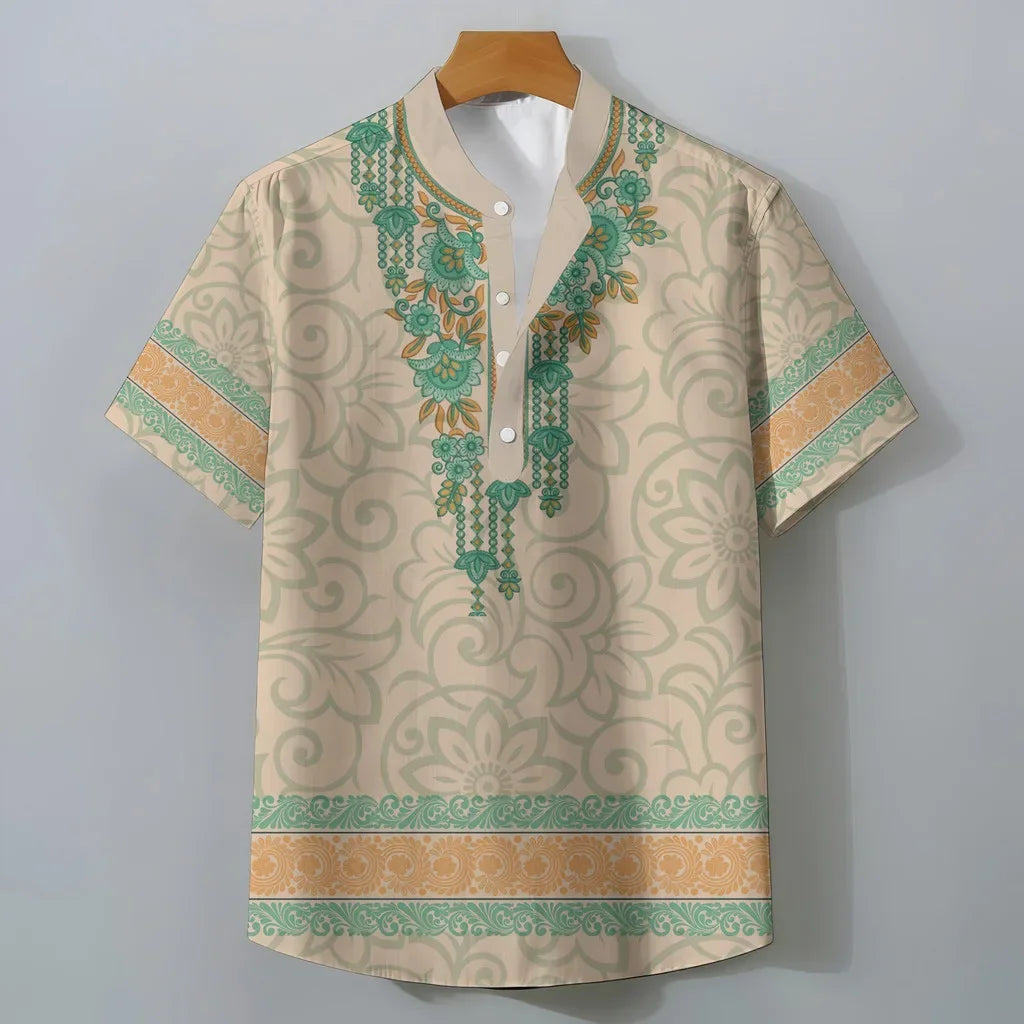 Ethnic Style Tribal 3D Print T Shirt - Palm and Thread