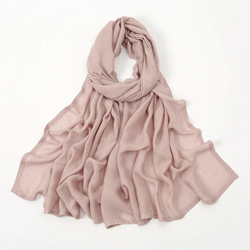 Thin Plain Shawl Soft Viscose Rayon Headscarf - Palm and Thread