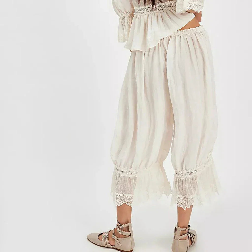 Loose Fit Bloomers Cropped Pant - Palm and Thread