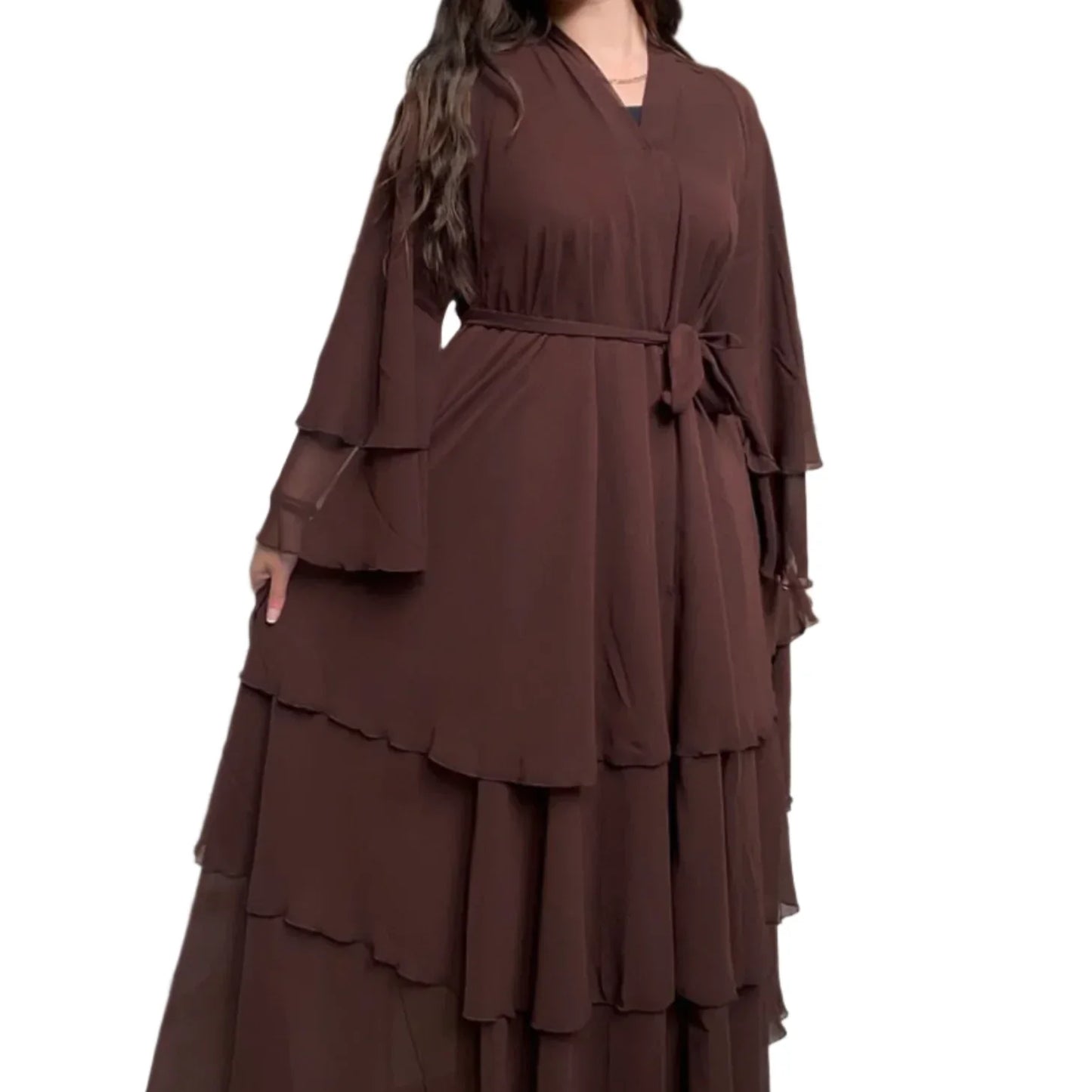 Modest Coat Open Abaya Dress - Palm and Thread