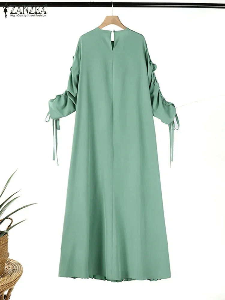 Maxi Sundress Pleated Dress Abaya - Palm and Thread