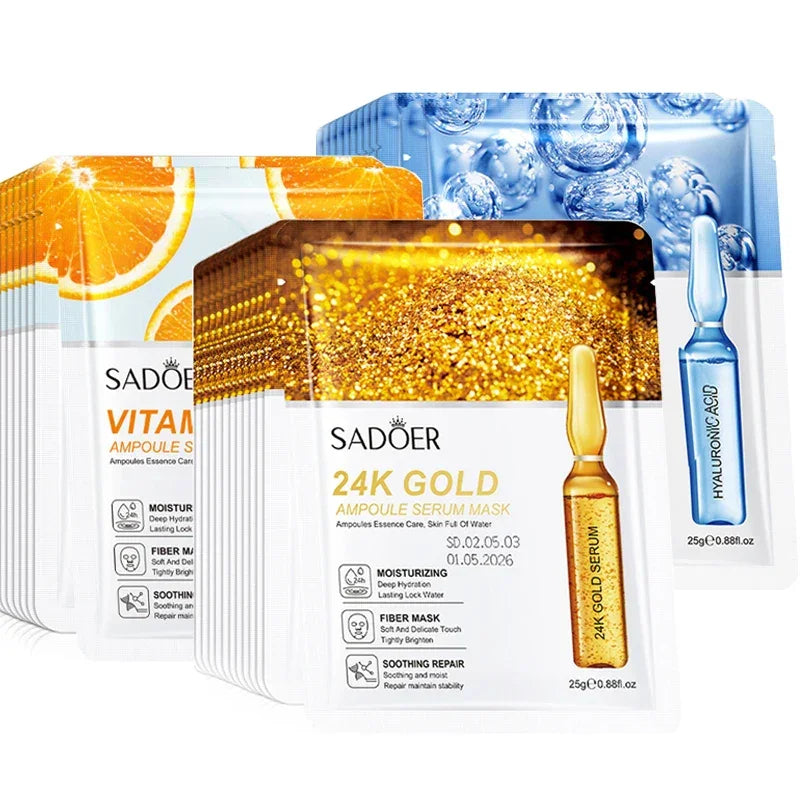 24K Gold Vitamin C Hyaluronic Acid Face Mask - Palm and Thread
