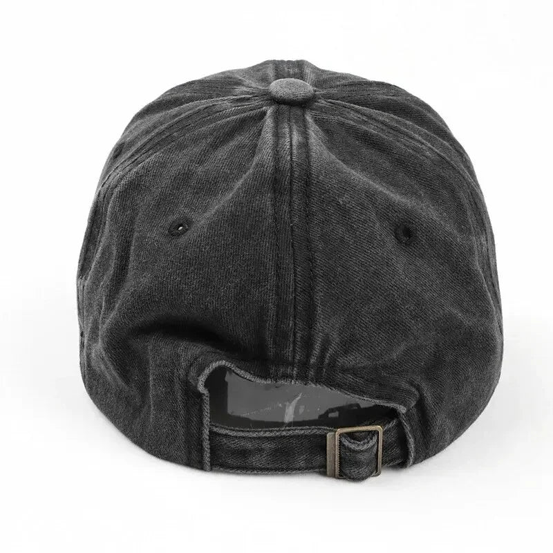 Versatile Peach Heart Embroidery Washed Old Baseball Hat - Palm and Thread