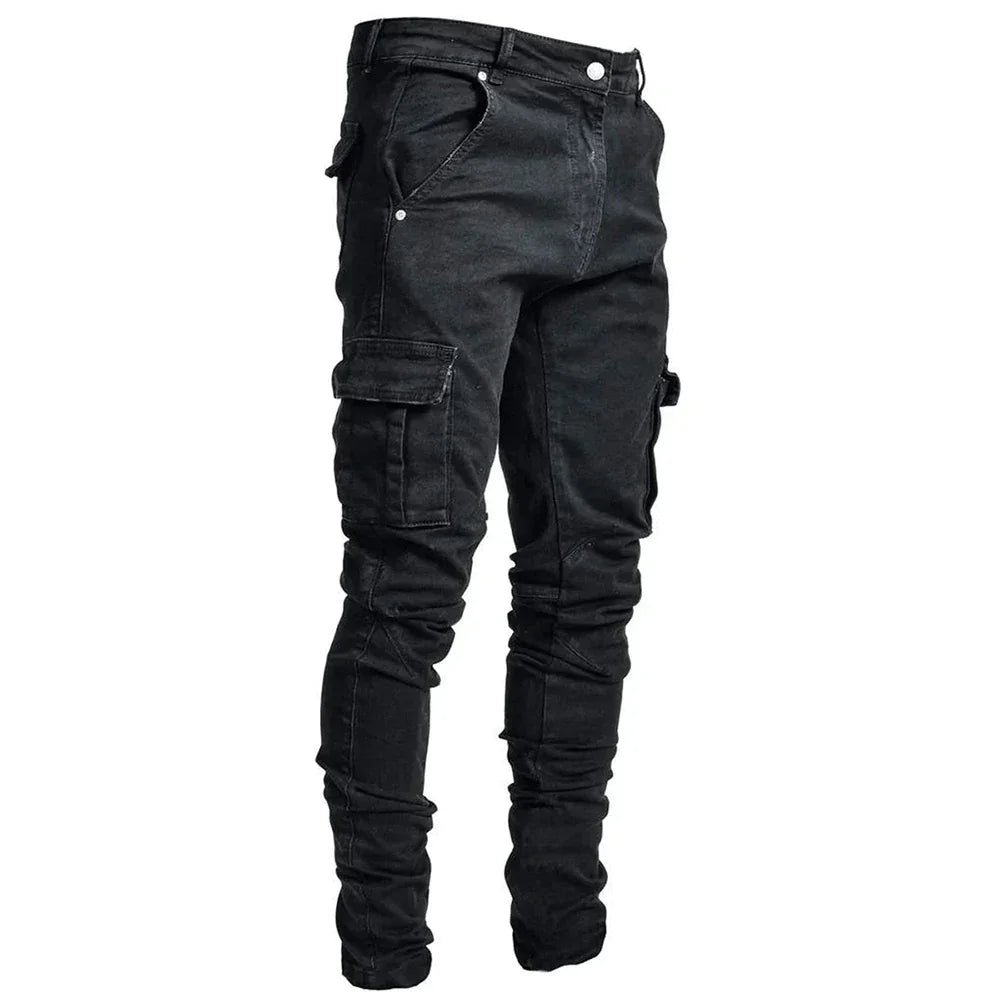 Elastic Denim Cargo Pant - Palm and Thread