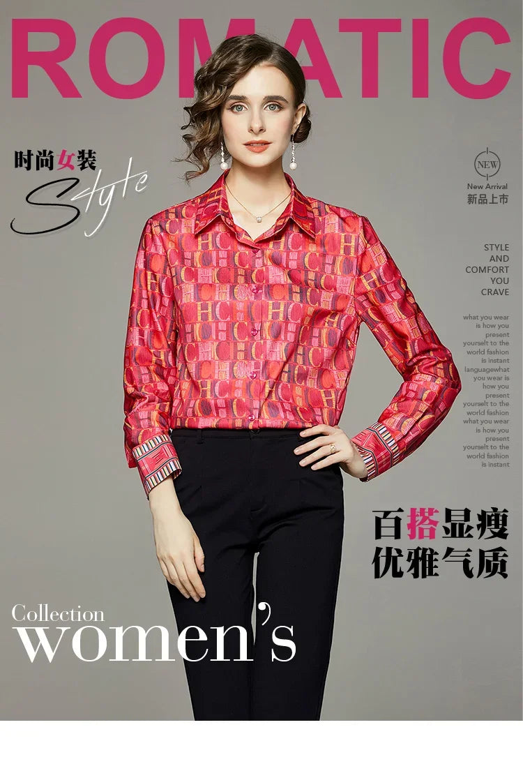 Fashion Letter Red Blouse - Palm and Thread
