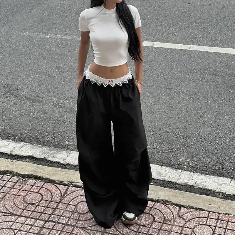 Street Lace Embroidery Casual Pant - Palm and Thread