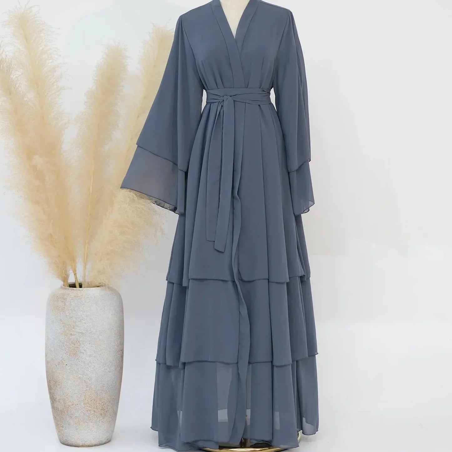 Modest Coat Open Abaya Dress - Palm and Thread