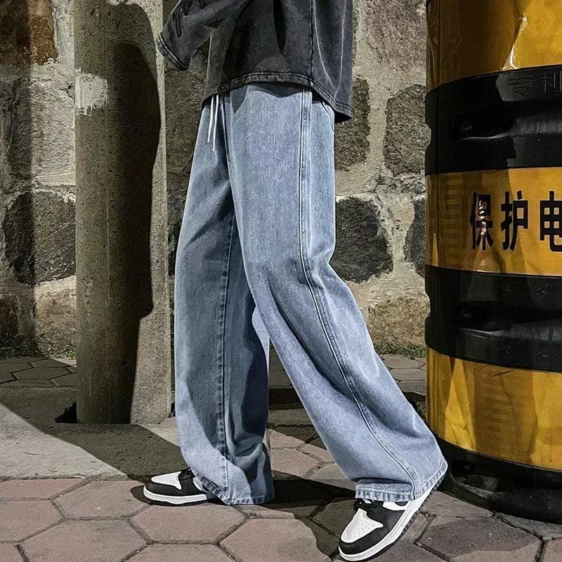 New Streetwear Loose Jeans Korean Style Fashion - Palm and Thread