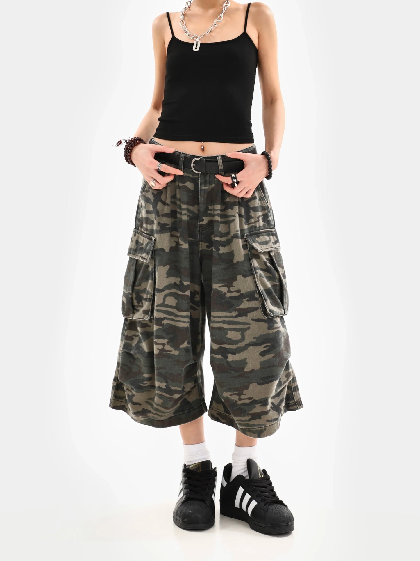 Camouflage Capris Street Style Cargo Short - Palm and Thread
