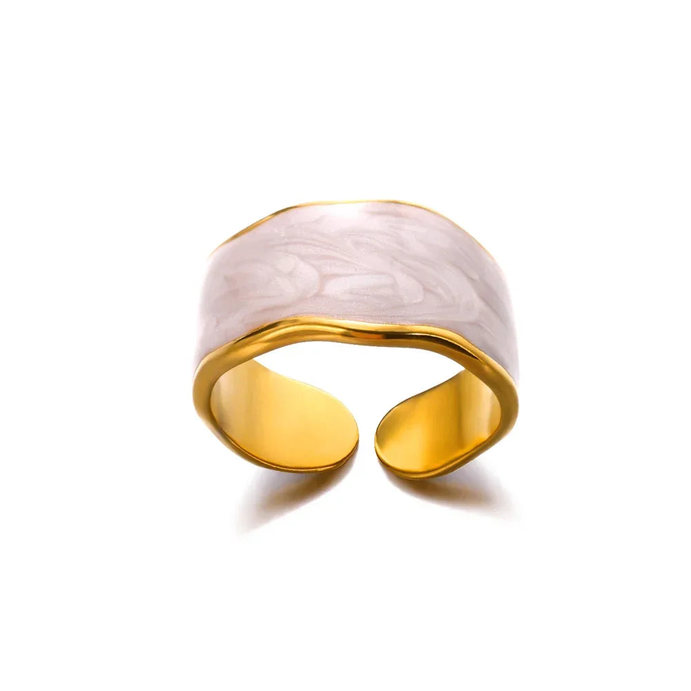 Stainless Steel Angel Feather Ring - Palm and Thread
