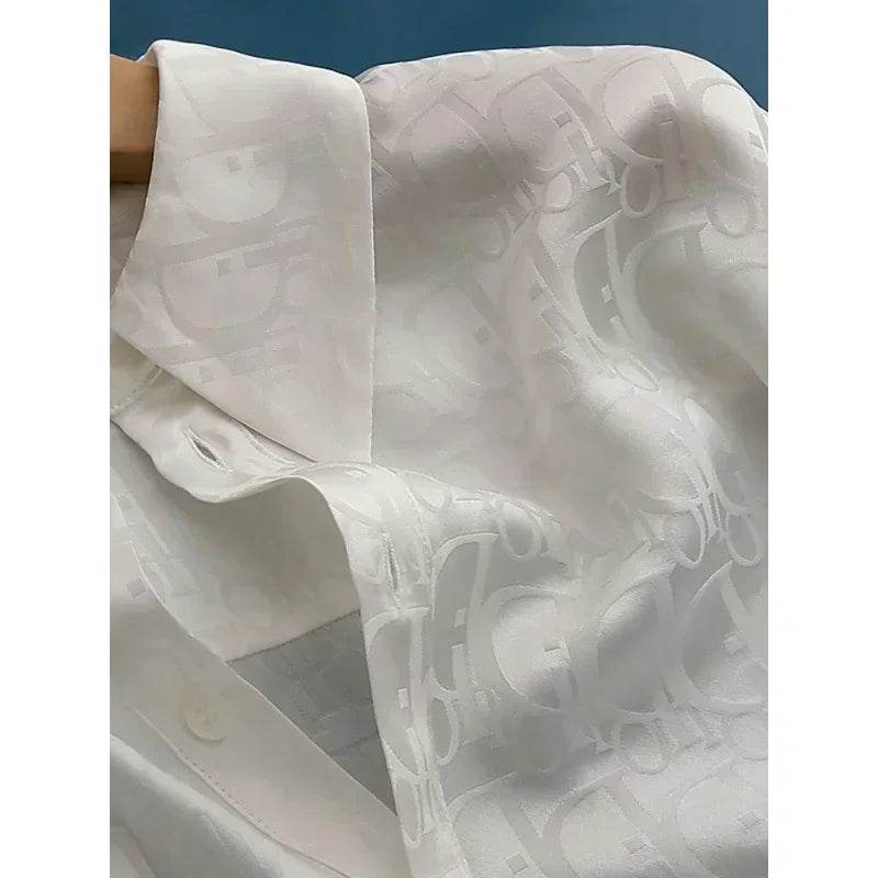 Classic Jacquard Long Sleeve Shirt - Palm and Thread