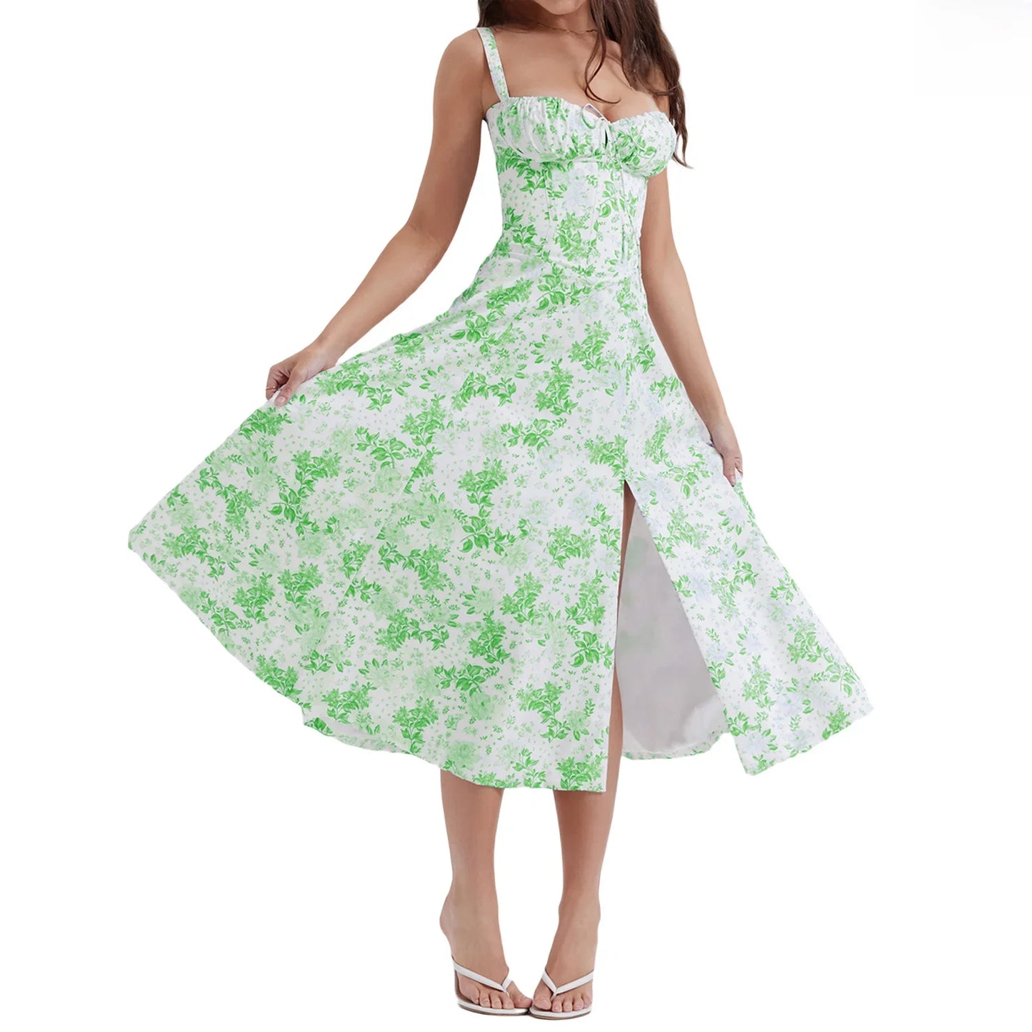 Elegant Waist-Tied Slimming Dress