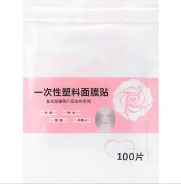 Disposable Face Plastic Paper Transparent PE Mask - Palm and Thread