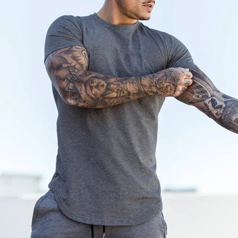 Plain Cotton Breathable Fitness T-shirt - Palm and Thread