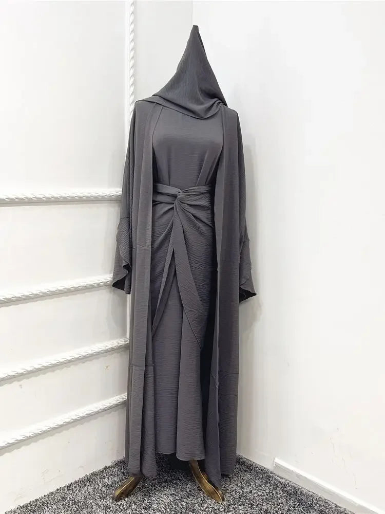3 Piece Abaya Modest Dress Kaftan - Palm and Thread