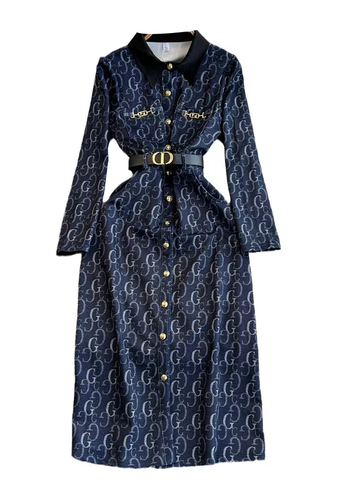 High-End Waist-cinched Midi Dress - Palm and Thread