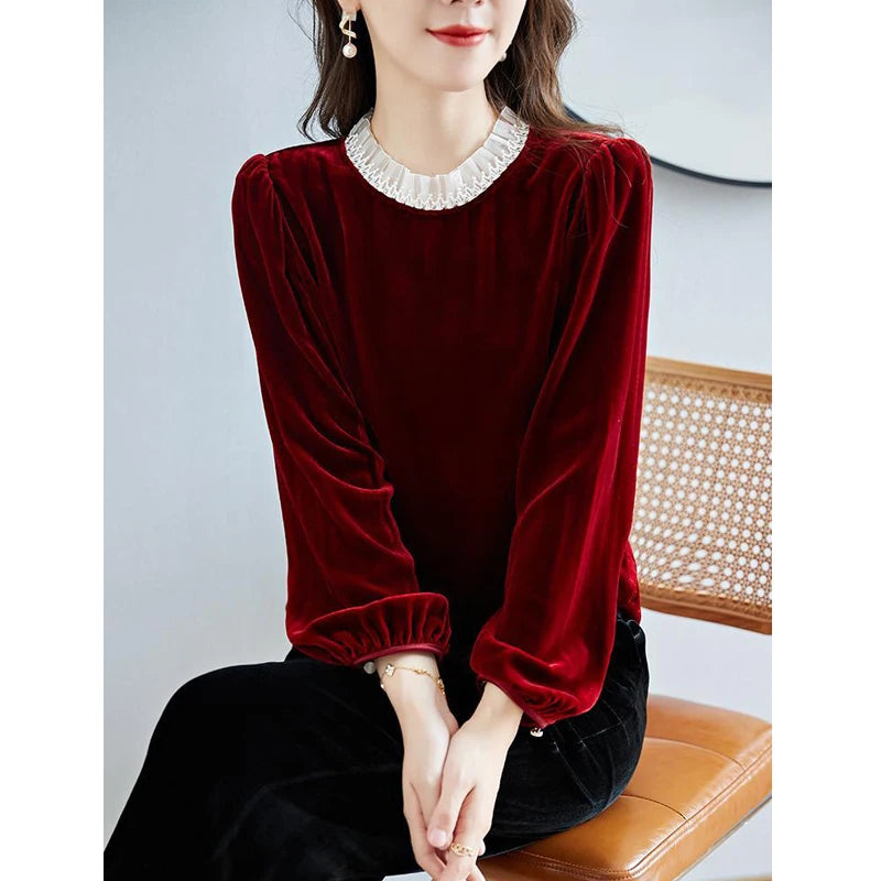 Elegant Chic Ruffle Lace T-Shirt - Palm and Thread