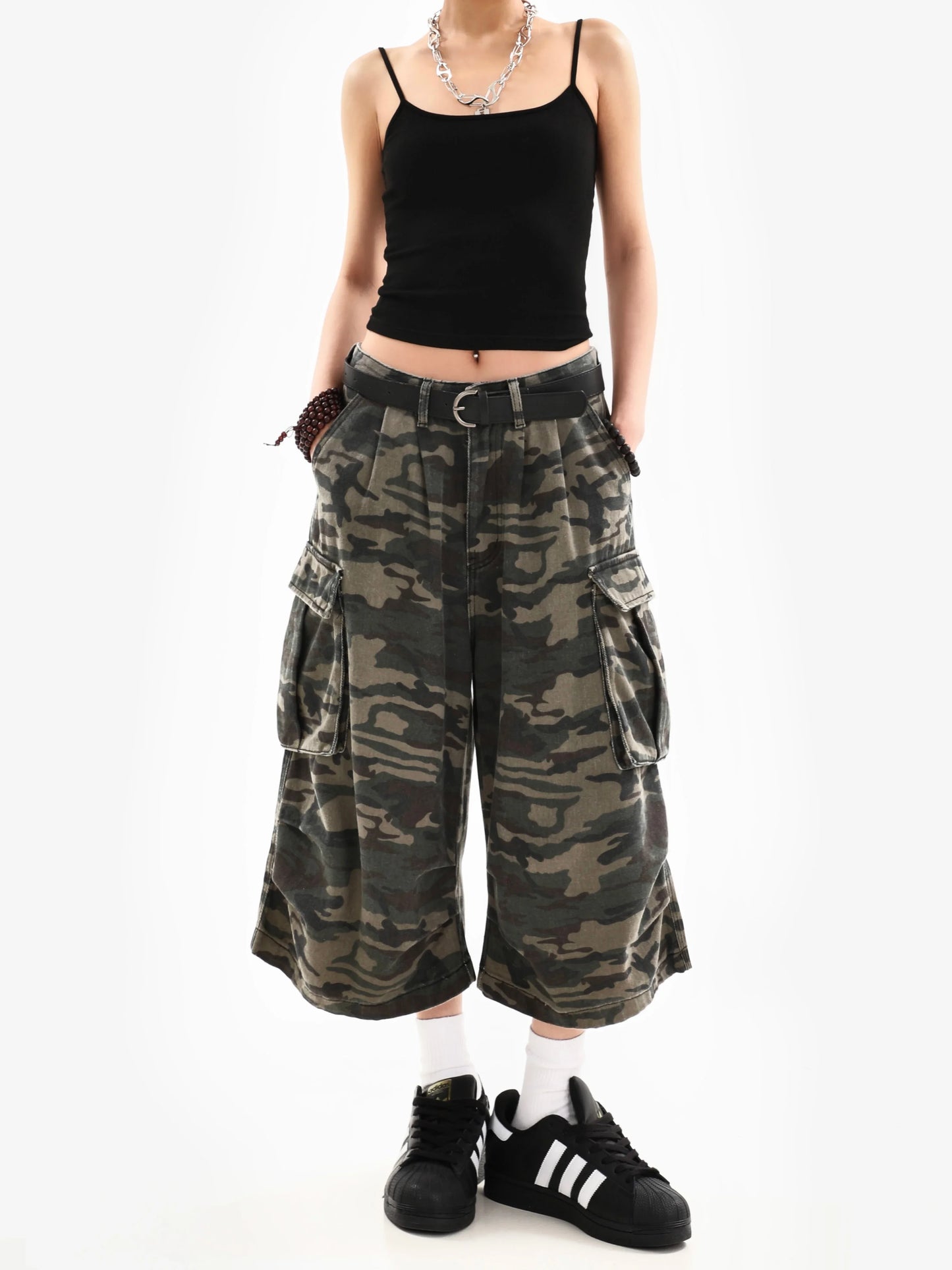 Camouflage Capris Street Style Cargo Short - Palm and Thread