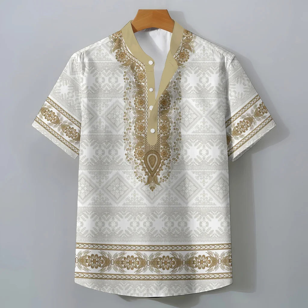 Ethnic Style Tribal 3D Print T Shirt - Palm and Thread