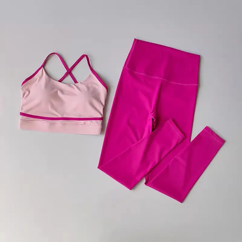 High-Waist Leggings & Sports Gym Bra
