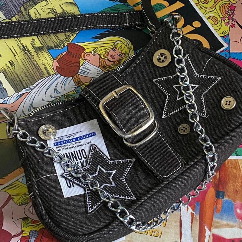 Stars Pattern Underarm Handbag - Palm and Thread