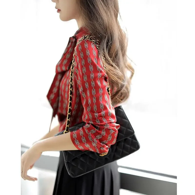New Fashion Scarf Neck Blouse - Palm and Thread