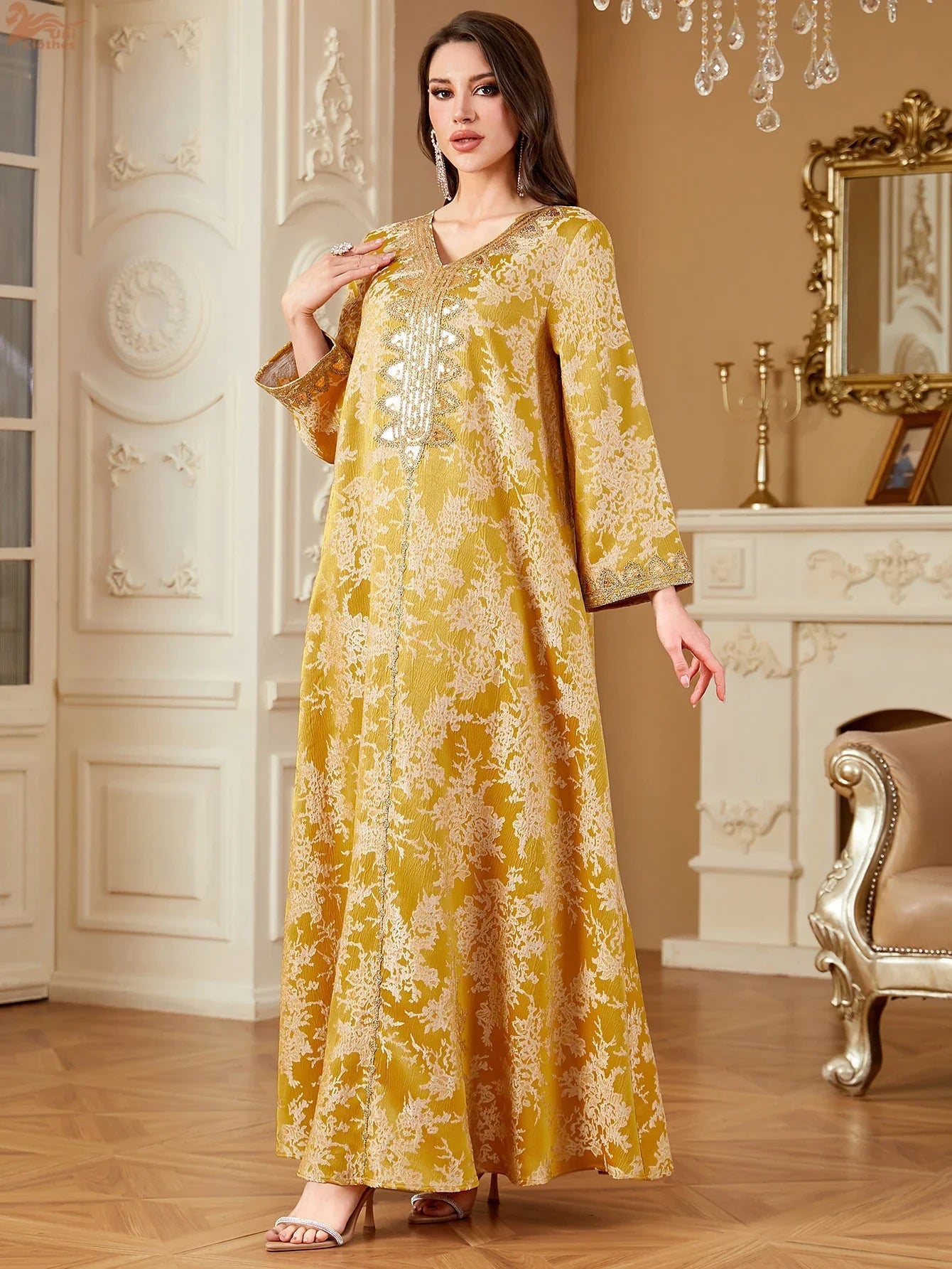Fashion Ethnic Floral Print Long Dress - Palm and Thread