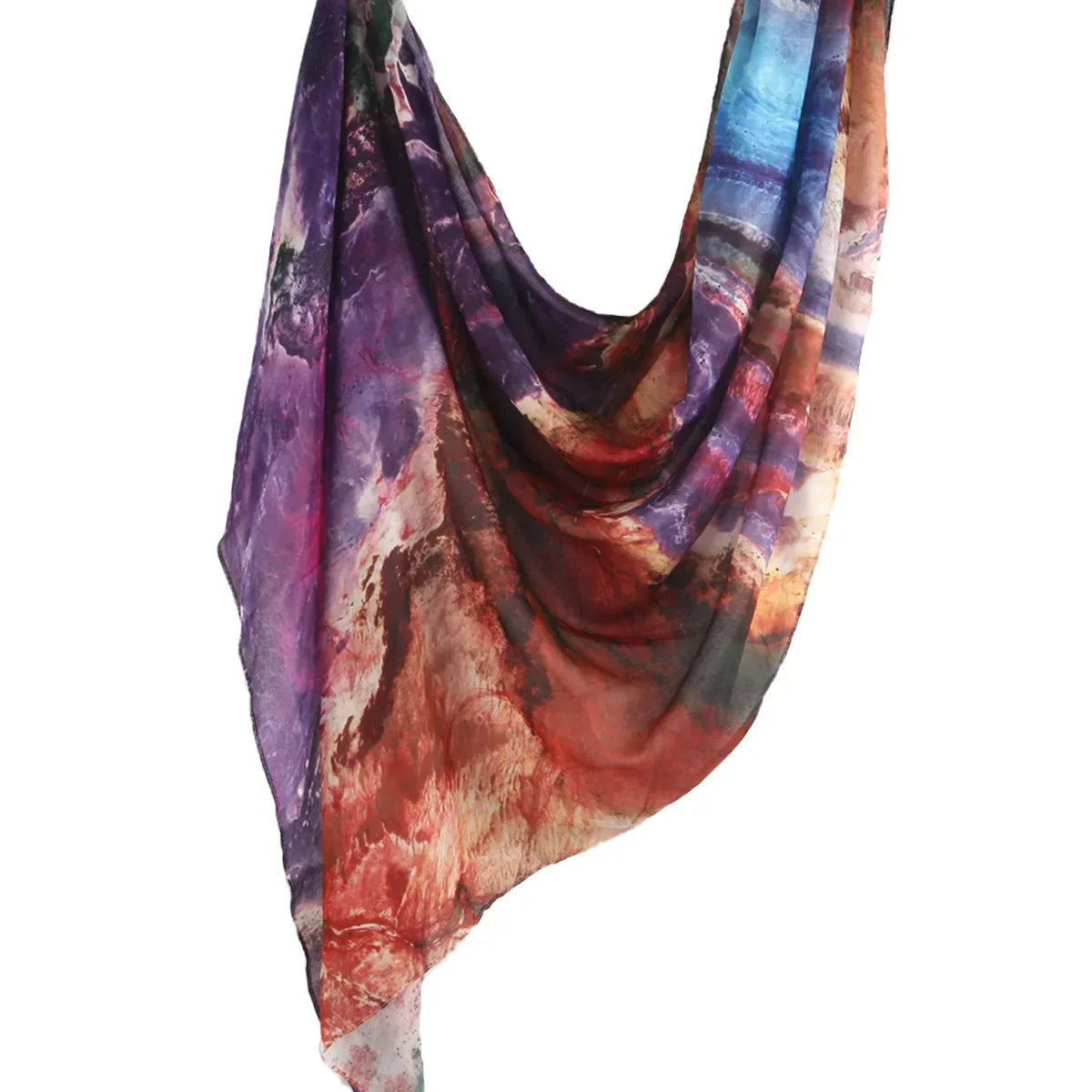 New Watercolor Tie-Dye Cotton Scarf - Palm and Thread