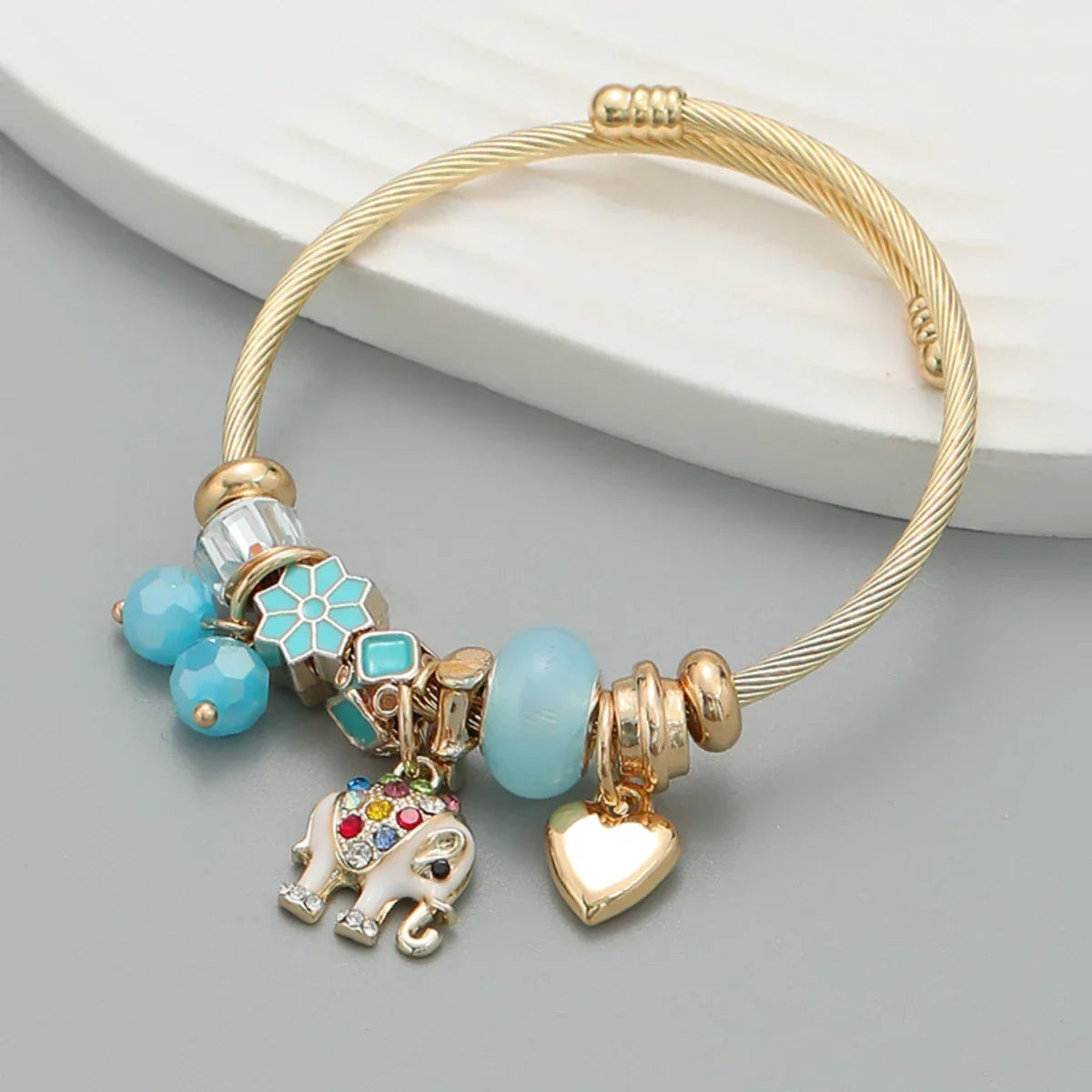 Fashion Multi Element Stainless Steel Panadora - Palm and Thread