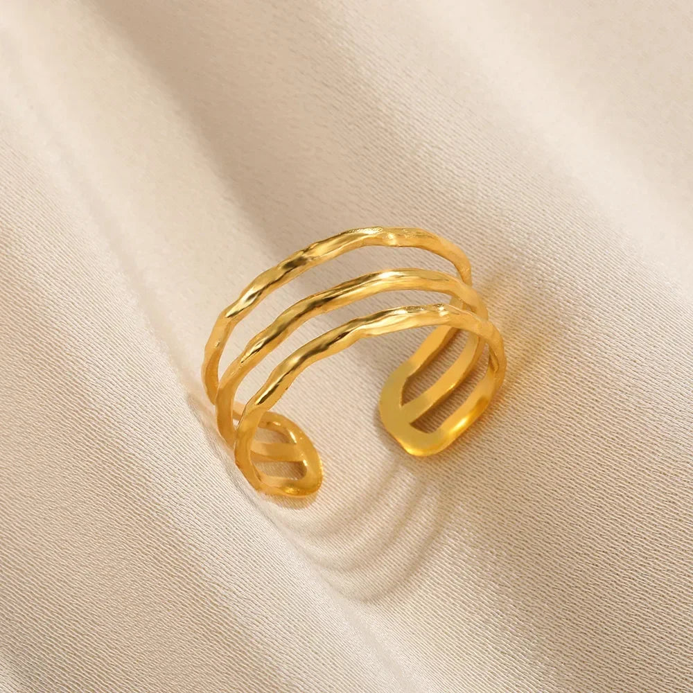 Stainless Steel Angel Feather Ring - Palm and Thread