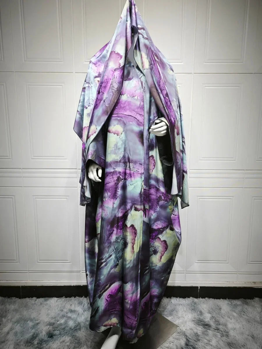 Floral Print Luxury Open Abaya - Palm and Thread