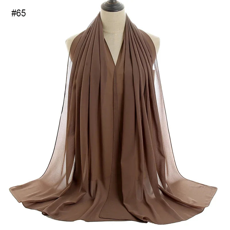 Solid Chiffon Shawl Scarf - Palm and Thread